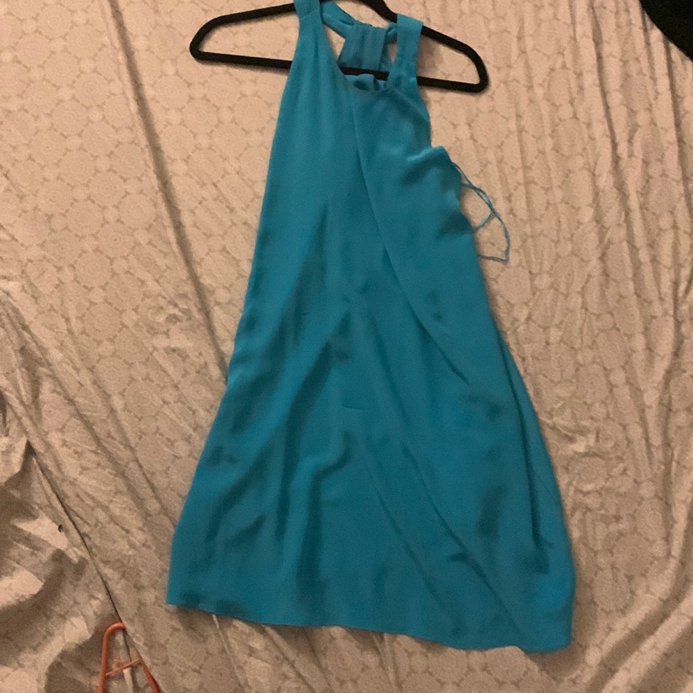 Blue mid length dress